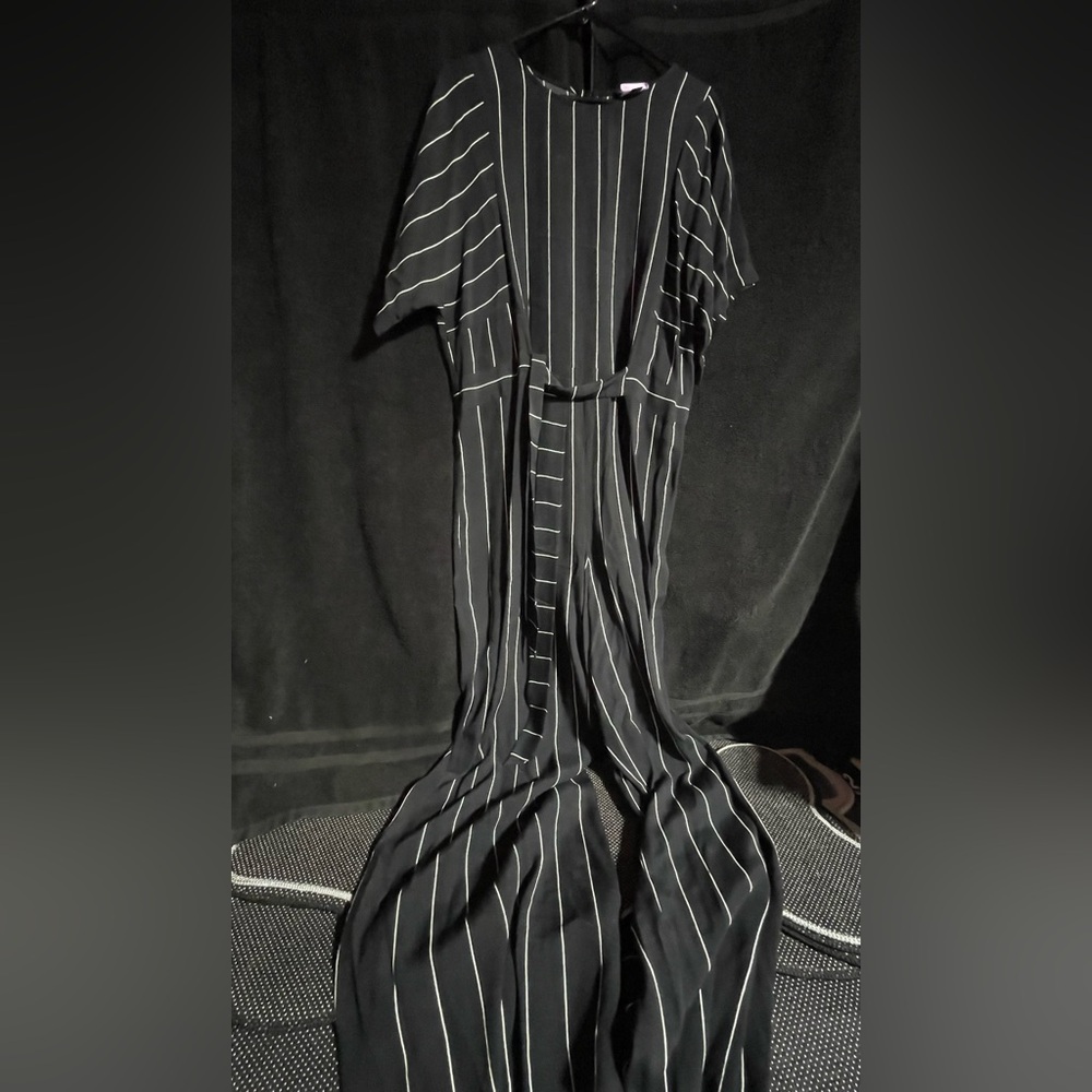 J. Crew Charcoal and White Striped Garment